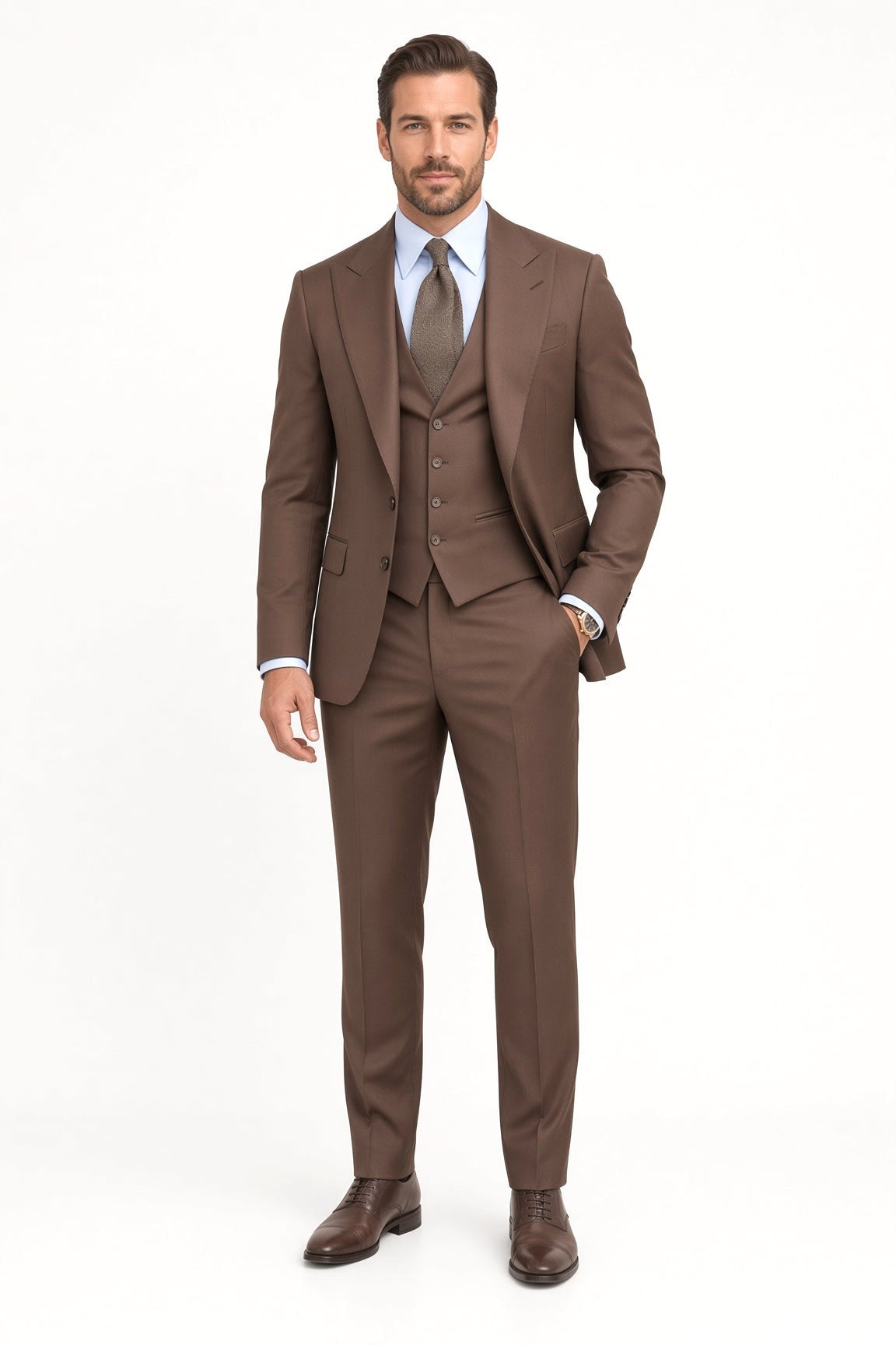 Curtis | Men's Three-Piece Formal Suit, Classic Tailored Suit | The Dress Cellar