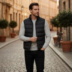 Hunter | Men's Quilted Puffer Gilet, Sleeveless Layering Gilet | The Dress Cellar