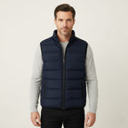 Hunter | Men's Quilted Puffer Gilet, Sleeveless Layering Gilet | The Dress Cellar
