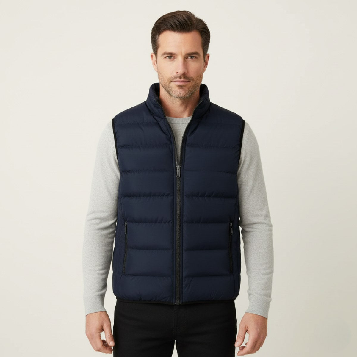 Hunter | Men's Quilted Puffer Gilet, Sleeveless Layering Gilet | The Dress Cellar