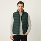 Hunter | Men's Quilted Puffer Gilet, Sleeveless Layering Gilet | The Dress Cellar