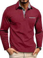 Ian | Men's Long-Sleeve Polo Shirt, Lightweight Everyday Polo | The Dress Cellar