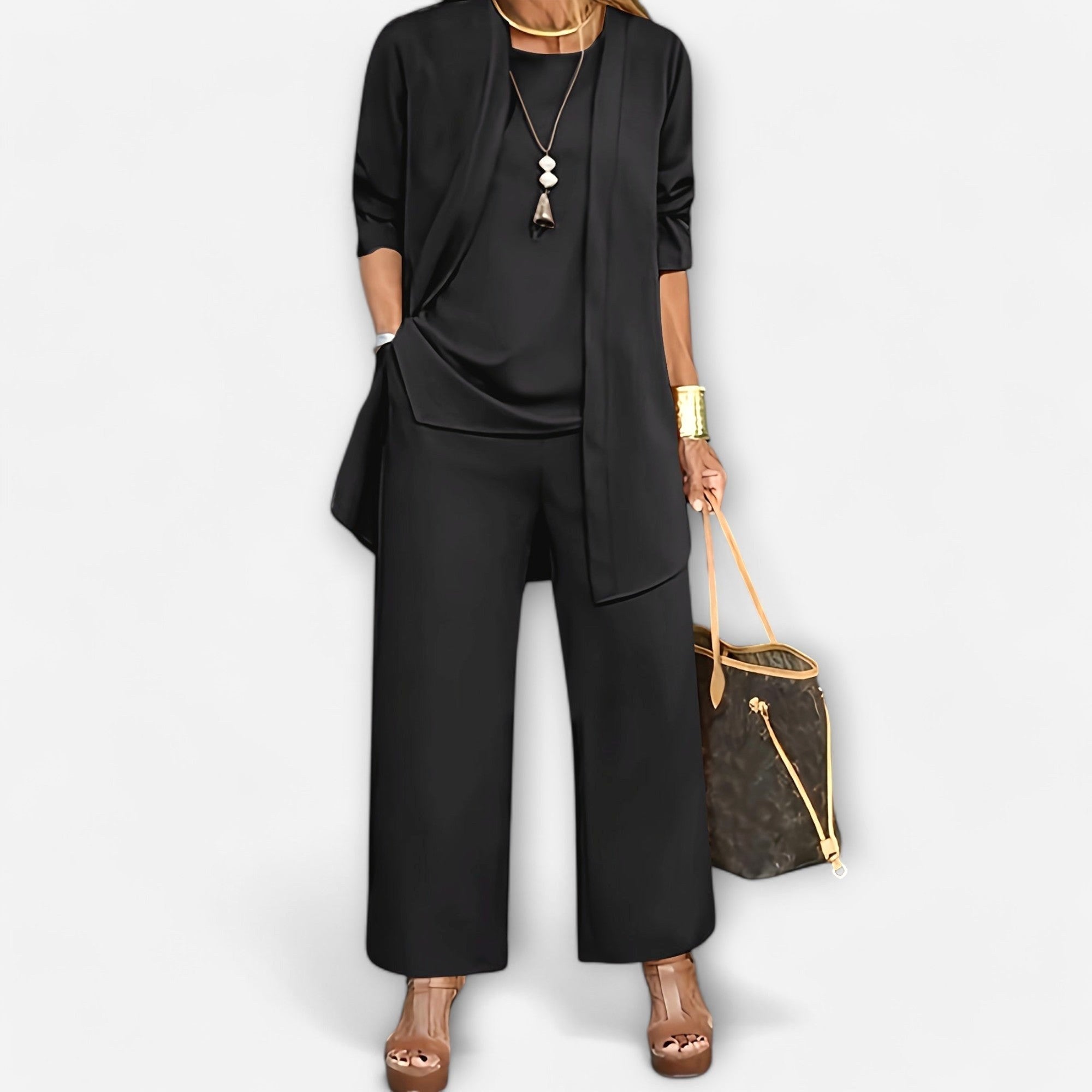 Iliana | Women's Sophisticated Three-Piece Set - Blue