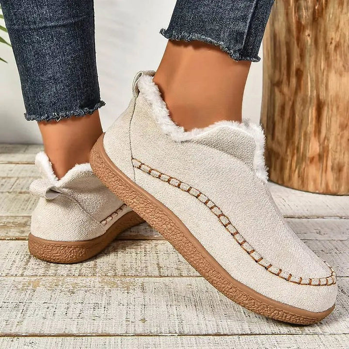 Iris | Women's Orthopedic Ankle Boots, Waterproof Leather Ankle Boots | The Dress Cellar | Beige