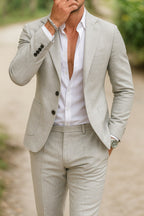 Colin | Men's Slim-Fit Two-Piece Suit, Notch Lapel Tailored Suit | The Dress Cellar
