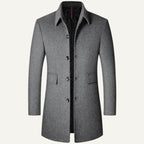 Jackson | Men's Wool Blend Tailored Coat, Longline Autumn Coat | The Dress Cellar