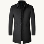 Jackson | Men's Wool Blend Tailored Coat, Longline Autumn Coat | The Dress Cellar