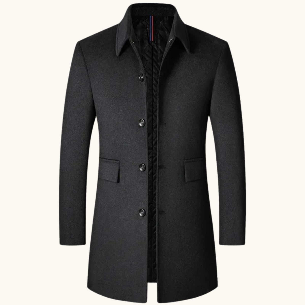 Jackson | Men's Wool Blend Tailored Coat, Longline Autumn Coat | The Dress Cellar