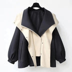 Jacqueline | Women's Oversized Layered Jacket, Practical Autumn Jacket | The Dress Cellar