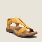 Jade | Orthopedic Vegan Leather Sandals - Yellow