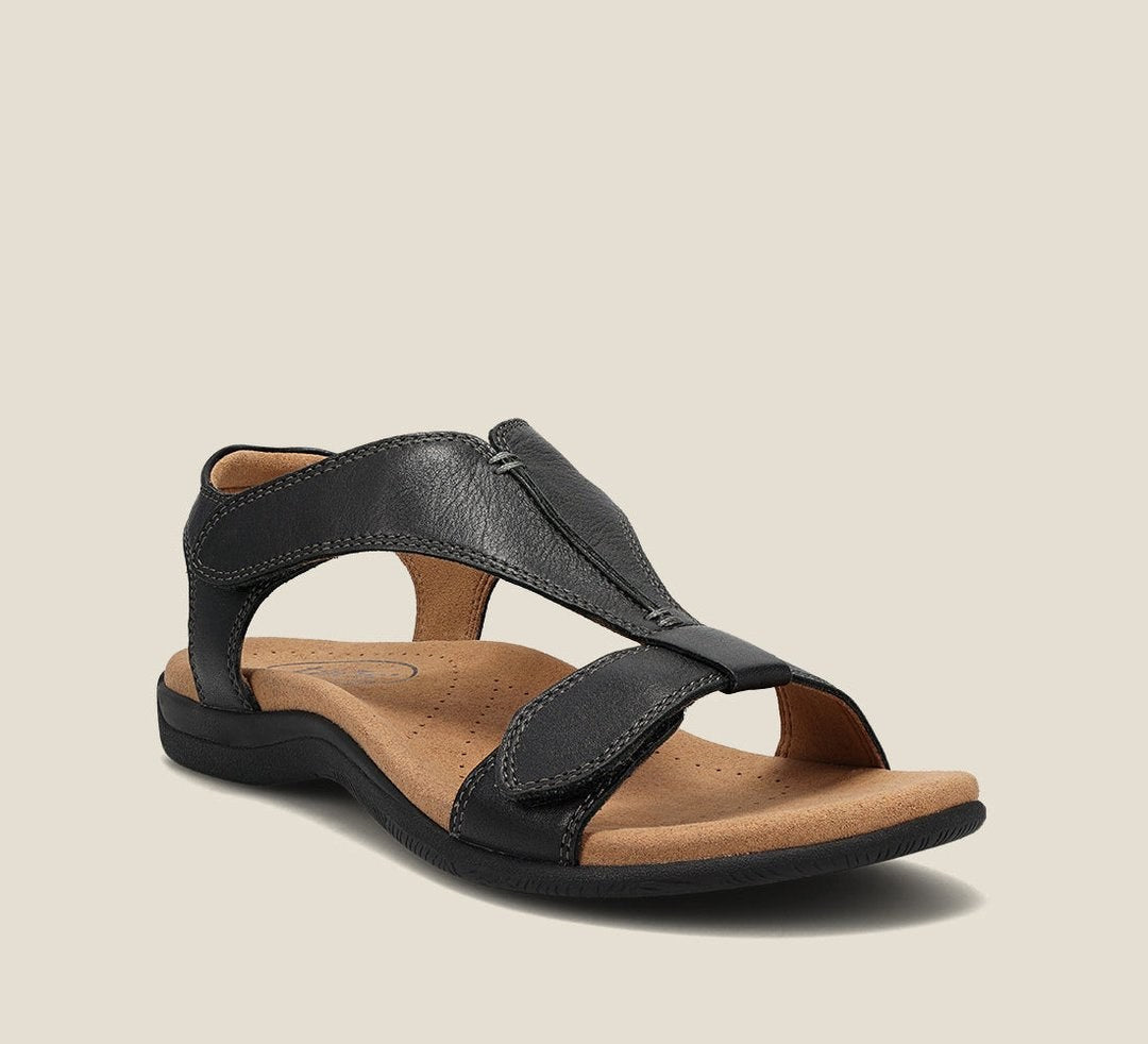 Jade | Orthopedic Vegan Leather Sandals - Grey