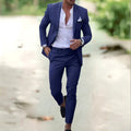 Jacob | Men's Slim-Fit Two-Piece Linen Suit – Elegant Suit | The Dress Cellar