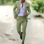 Jacob | Men's Slim-Fit Two-Piece Linen Suit – Elegant Suit | The Dress Cellar