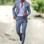 Jacob | Men's Slim-Fit Two-Piece Linen Suit – Elegant Suit | The Dress Cellar