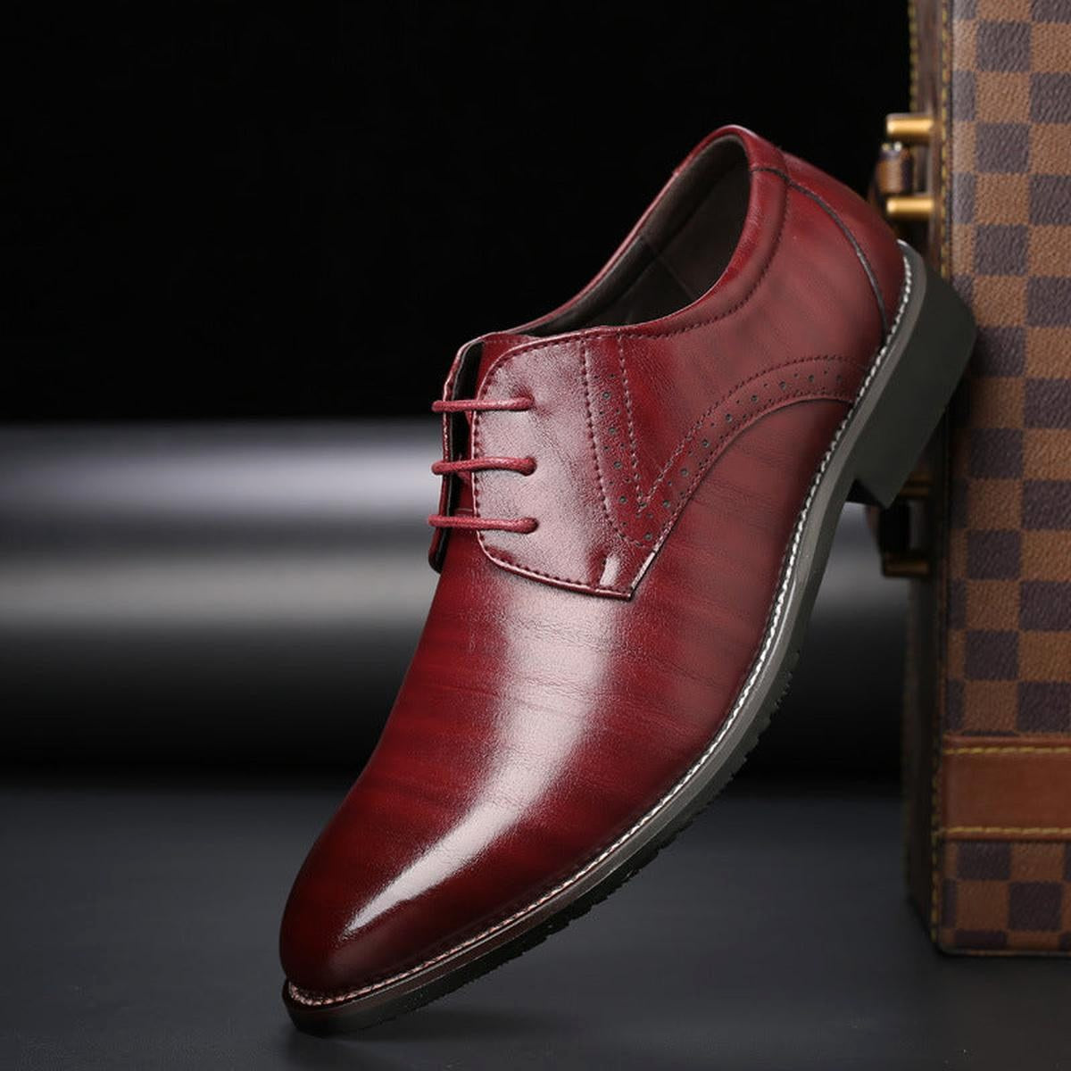 Jerry | Men's Classic Lace-Up Leather Shoes, Formal Oxford Shoes | The Dress Cellar