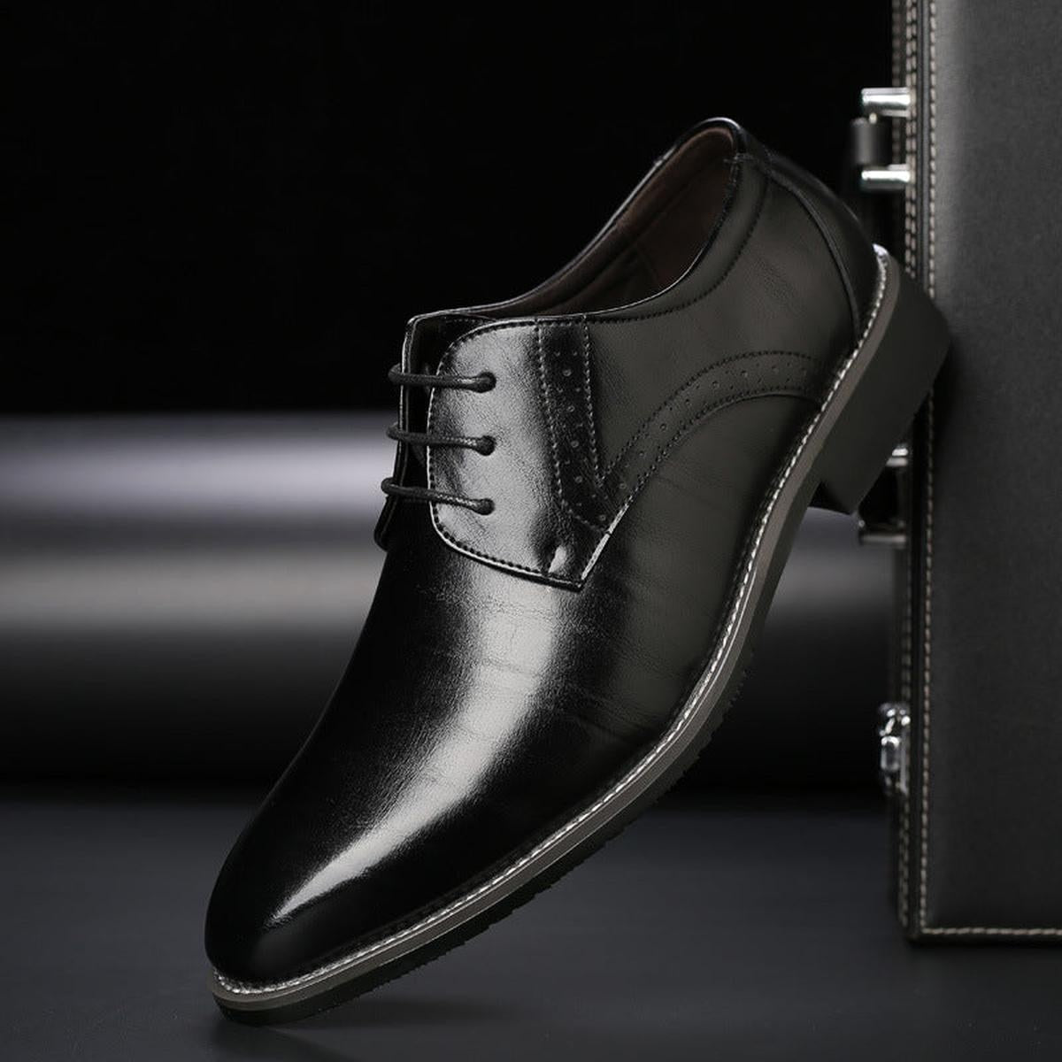 Jerry | Men's Classic Lace-Up Leather Shoes, Formal Oxford Shoes | The Dress Cellar