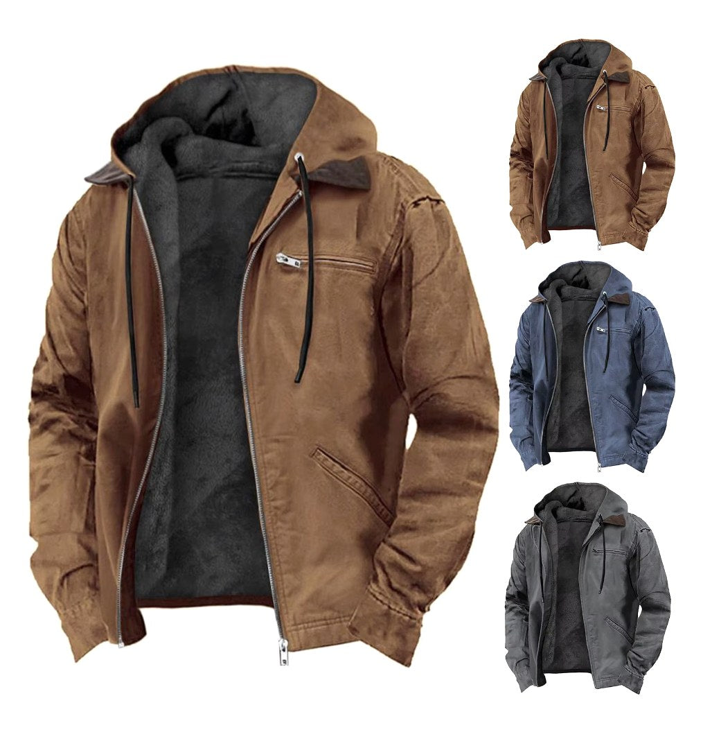 Jamie | Men's Hooded Full Zip Jacket, Lined Casual Jacket | The Dress Cellar