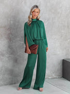 Jane | Women's Emerald Green Two-Piece Set - image 3