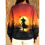 Jenna | Women's Halloween Graphic Crew-Neck Sweatshirt, Festive Graphic Sweater | The Dress Cellar