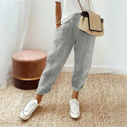Jessica | Women's Comfort Elastic Waist Pants - Gray