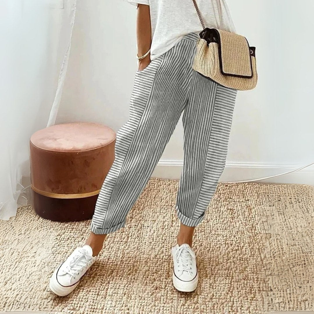 Jessica | Women's Comfort Elastic Waist Pants - Gray