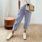 Jessica | Women's Comfort Elastic Waist Pants - Blue