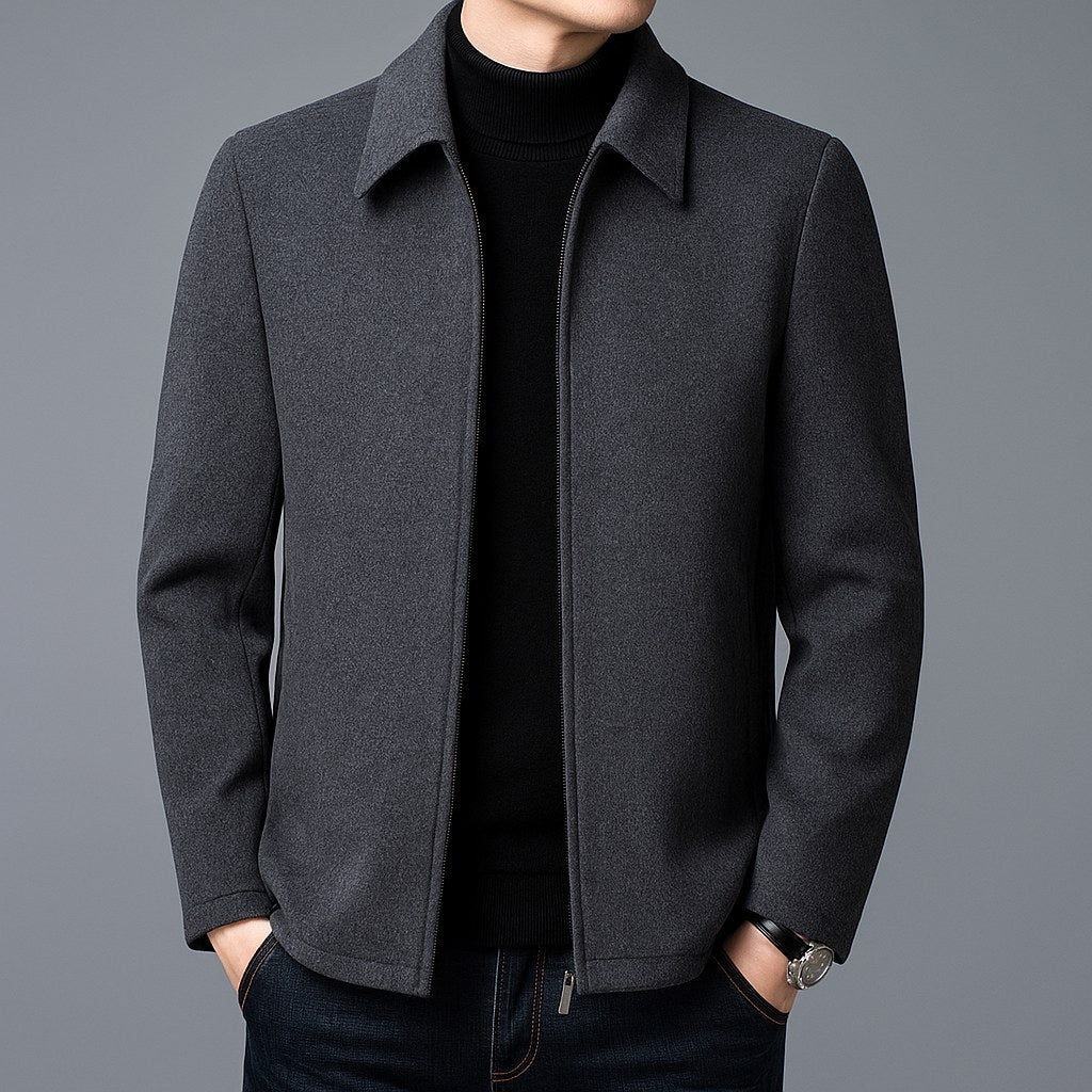 Jordan | Men's Wool Jacket, Tailored Autumn Jacket | The Dress Cellar | Gray