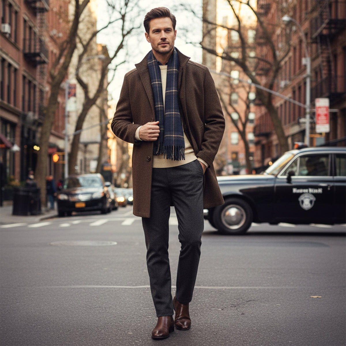 Jordan | Men's Wool Overcoat, Classic Wool Coat | The Dress Cellar