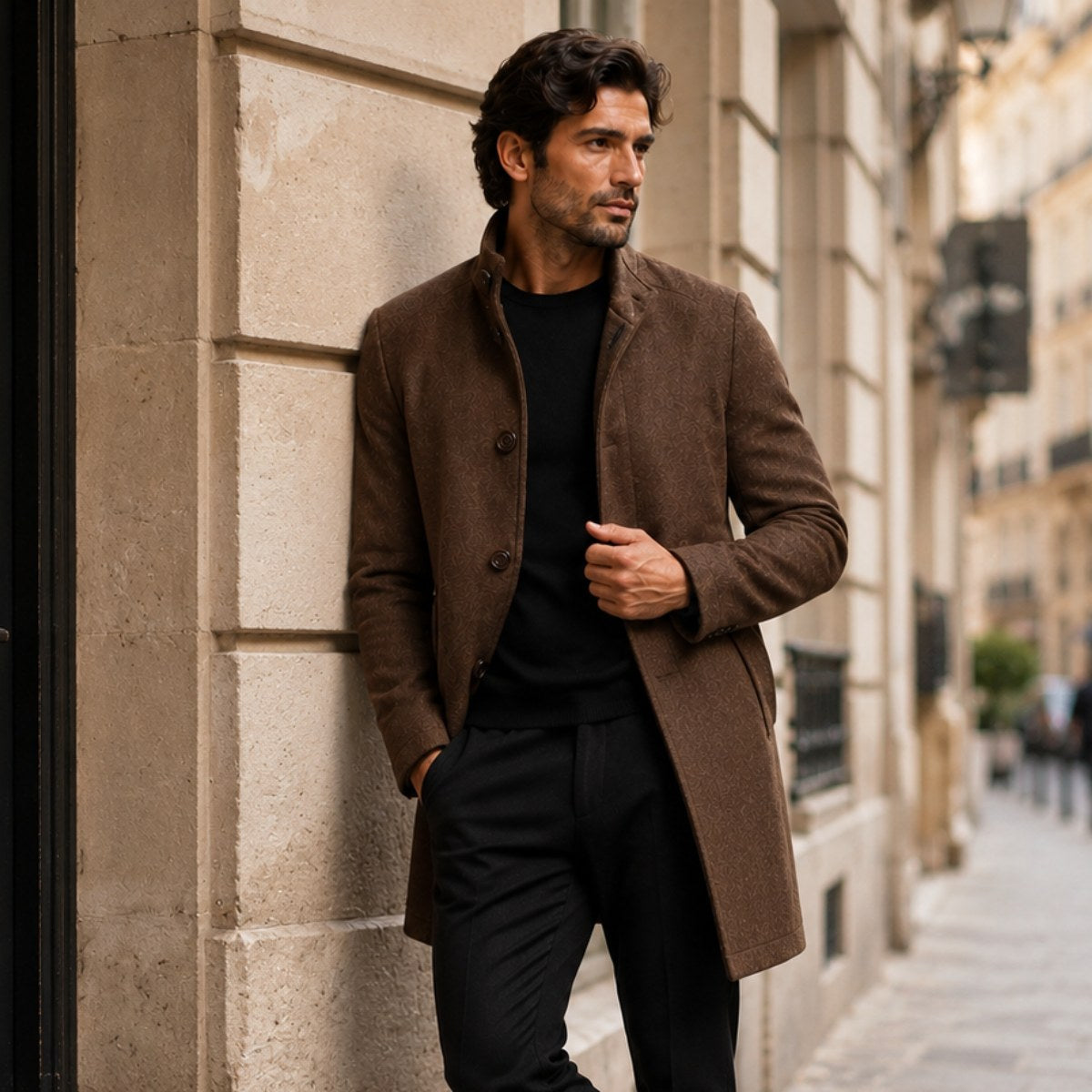 Jordan | Men's Wool Overcoat, Classic Wool Coat | The Dress Cellar
