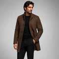 Jordan | Men's Wool Overcoat, Classic Wool Coat | The Dress Cellar | Black