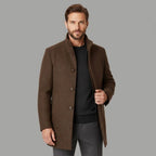 Jordan | Men's Wool Overcoat, Classic Wool Coat | The Dress Cellar | Navy blue