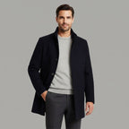 Jordan | Men's Wool Overcoat, Classic Wool Coat | The Dress Cellar