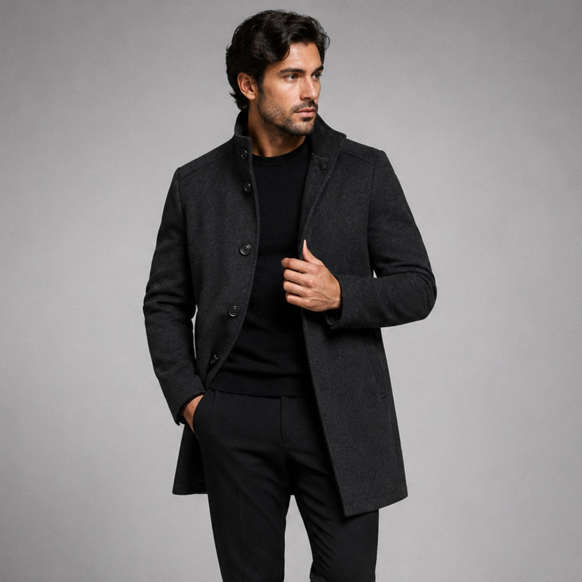 Jordan | Men's Wool Overcoat, Classic Wool Coat | The Dress Cellar