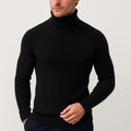 Zachary | Men's Ribbed Turtleneck Sweater, Thermal Knit Fall Sweater | The Dress Cellar