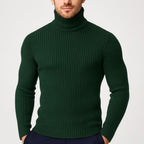 Zachary | Men's Ribbed Turtleneck Sweater, Thermal Knit Fall Sweater | The Dress Cellar