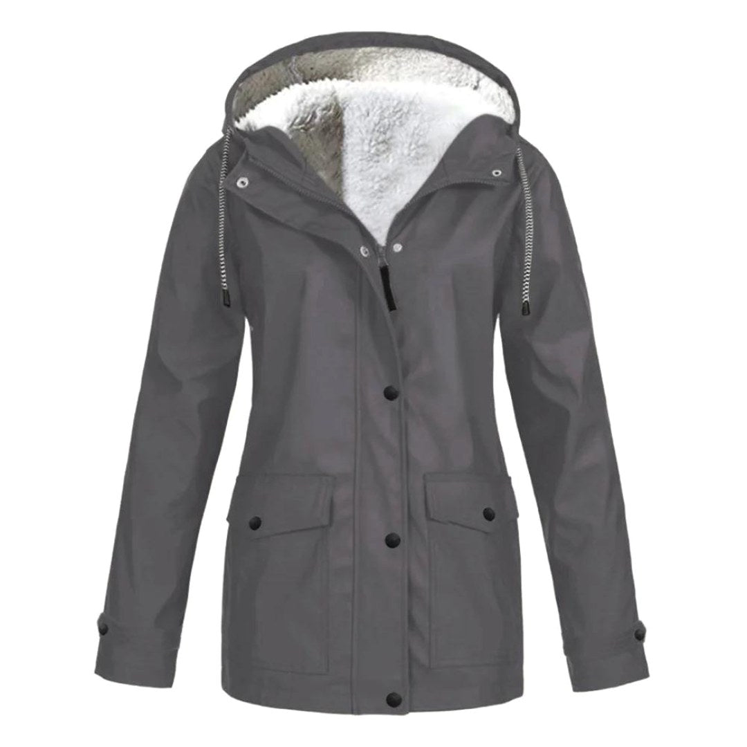 Judith | Women's Windproof Hooded Rain Jacket, Lightweight Autumn Coat | The Dress Cellar