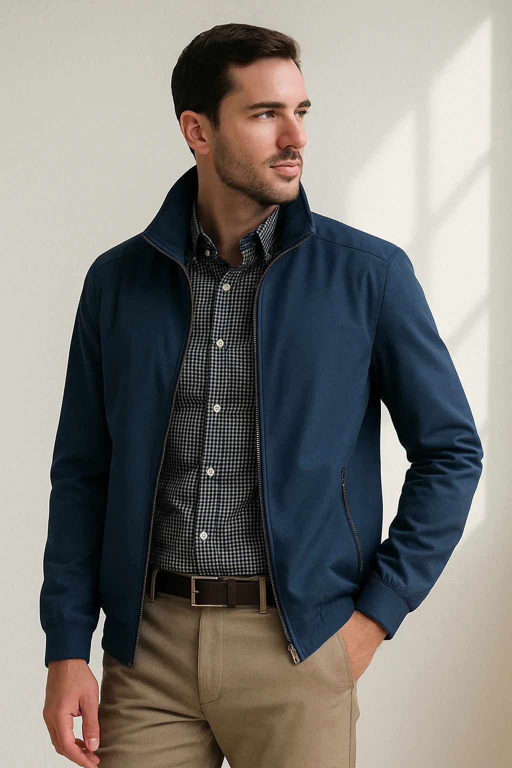 Julian | Men's Lightweight Wind-Resistant Jacket, Everyday Transitional Jacket | The Dress Cellar
