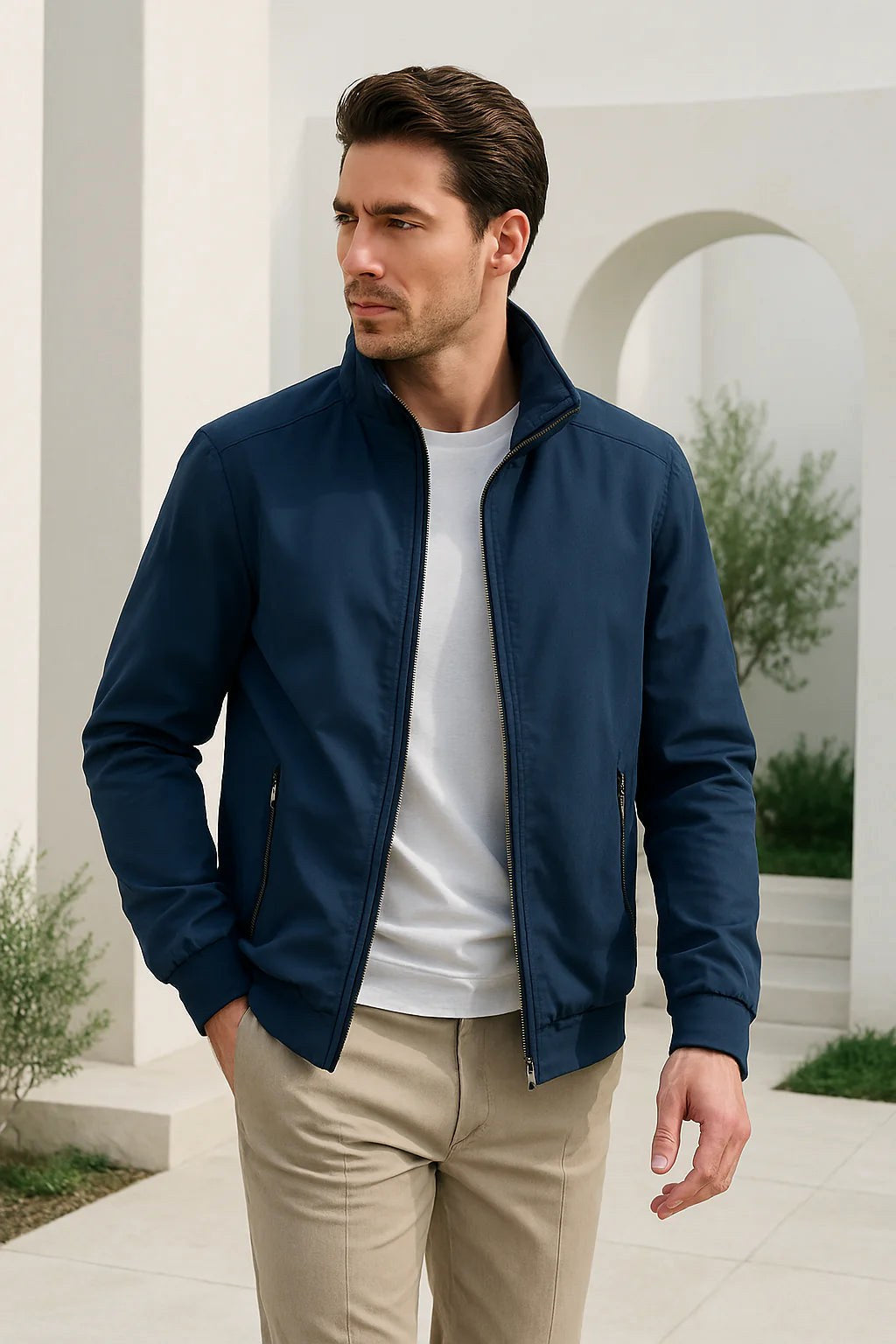 Julian | Men's Lightweight Wind-Resistant Jacket, Everyday Transitional Jacket | The Dress Cellar