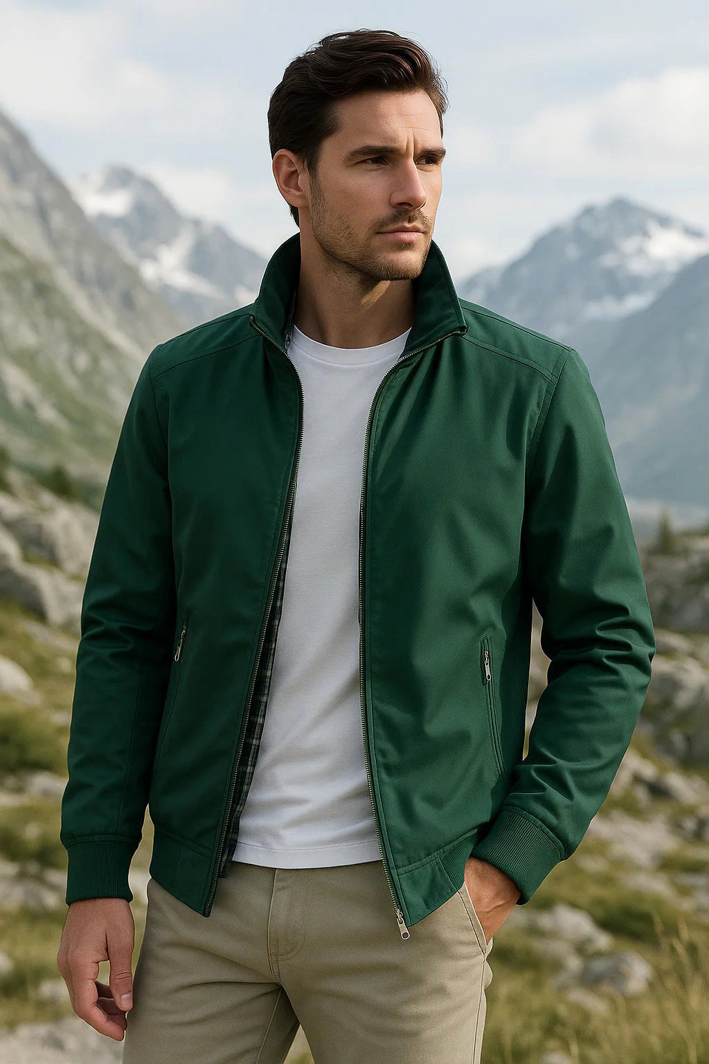 Julian | Men's Lightweight Wind-Resistant Jacket, Everyday Transitional Jacket | The Dress Cellar