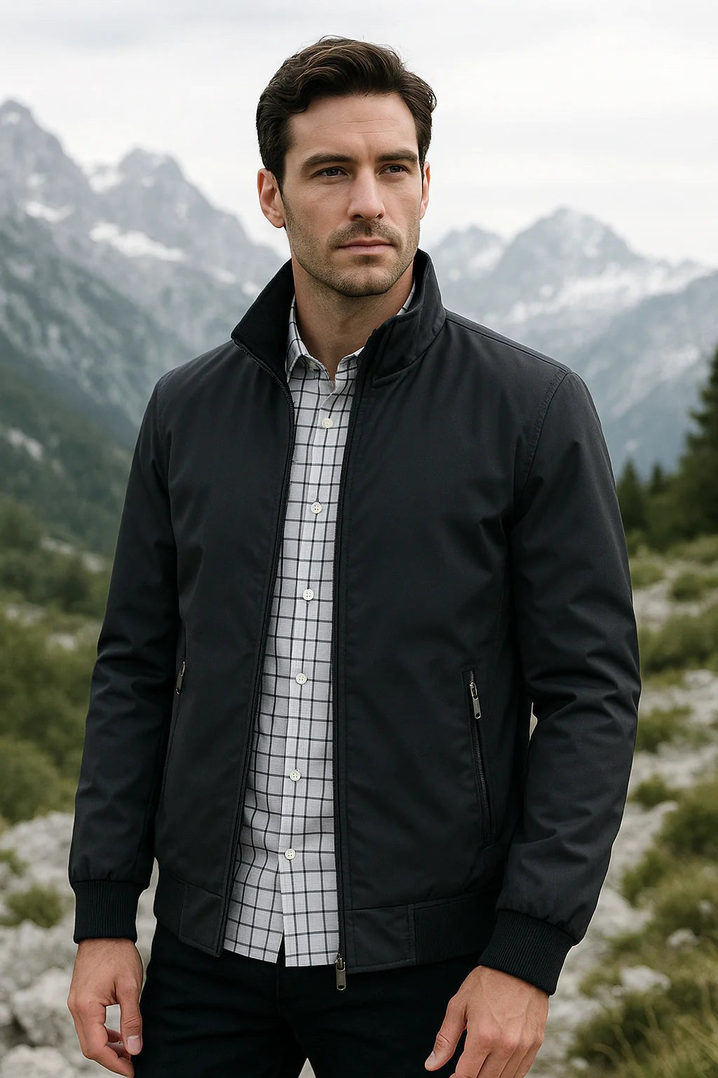Julian | Men's Lightweight Wind-Resistant Jacket, Everyday Transitional Jacket | The Dress Cellar