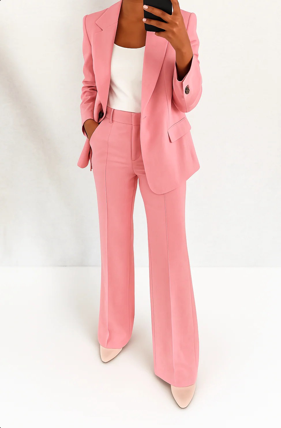 Julie | Women's Tailored Two-Piece Suit - Pink