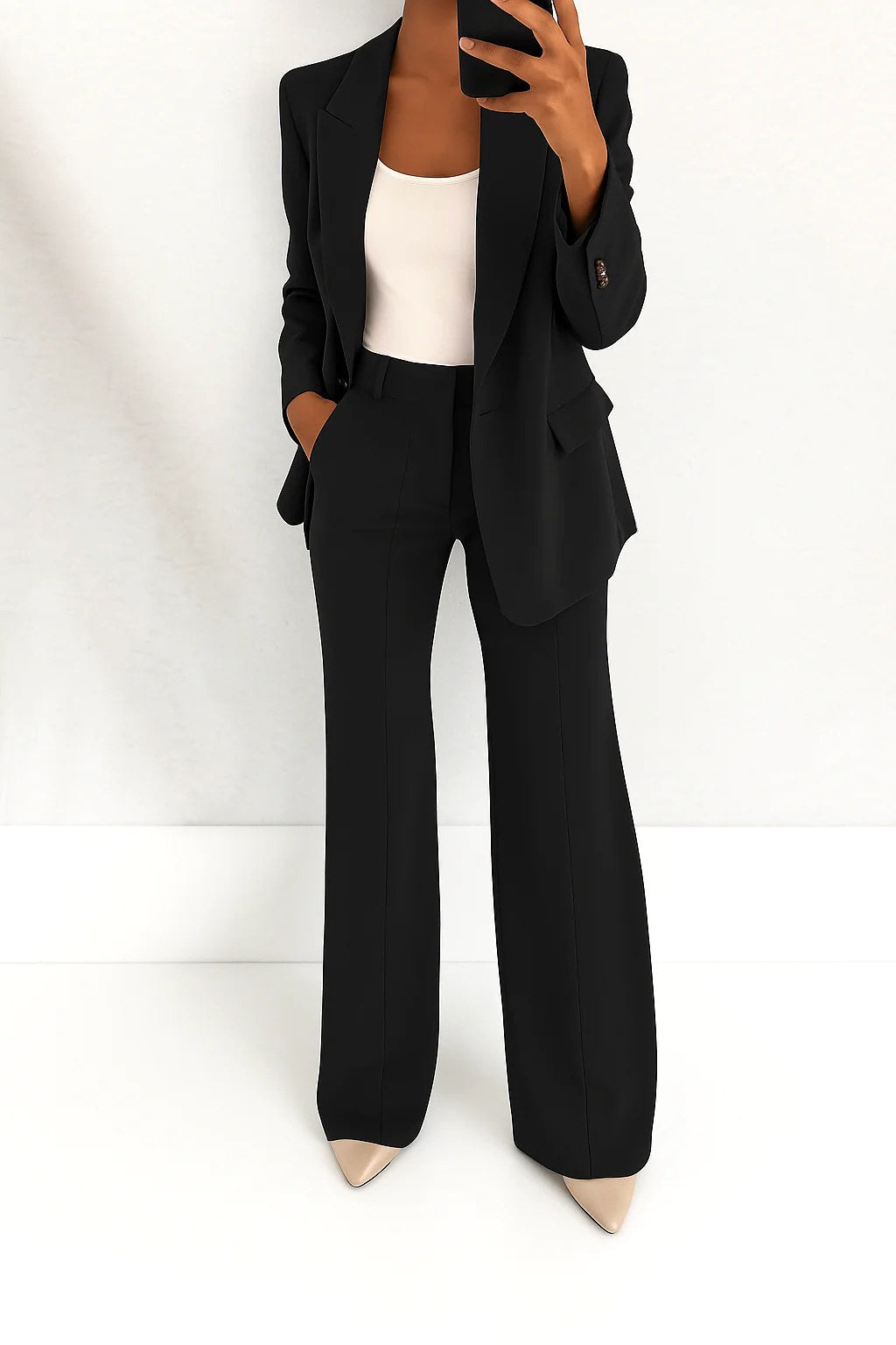 Julie | Women's Tailored Two-Piece Suit - Black