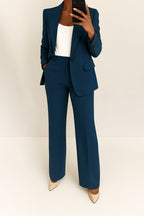 Julie | Women's Tailored Two-Piece Suit - Navy Blue