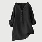 Karla | Women's Relaxed Button Tunic - White