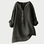 Karla | Women's Relaxed Button Tunic - Fuschia