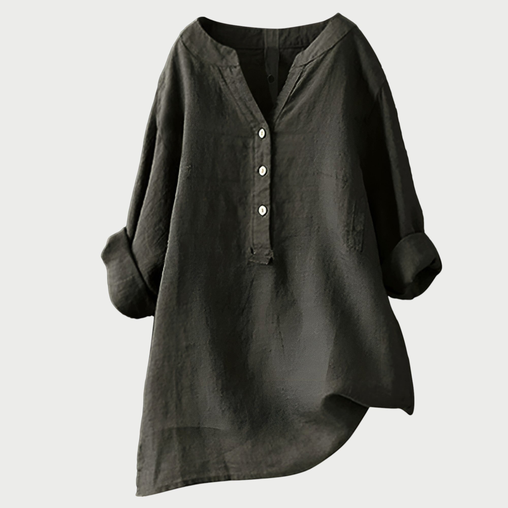 Karla | Women's Relaxed Button Tunic - Fuschia