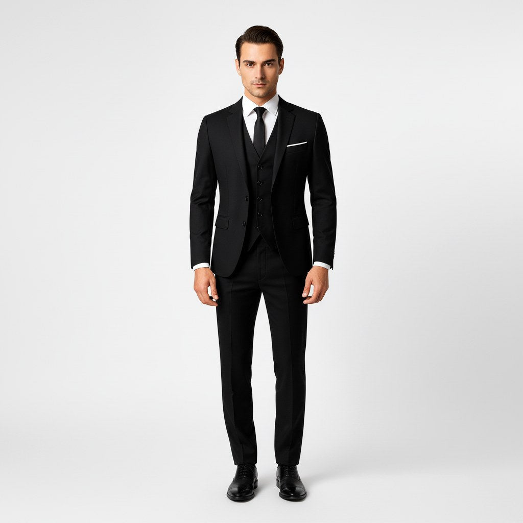 Charles | Men's Three-Piece Suit with Vest, Formal Suit | The Dress Cellar