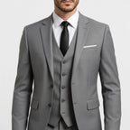 Charles | Men's Three-Piece Suit with Vest, Formal Suit | The Dress Cellar