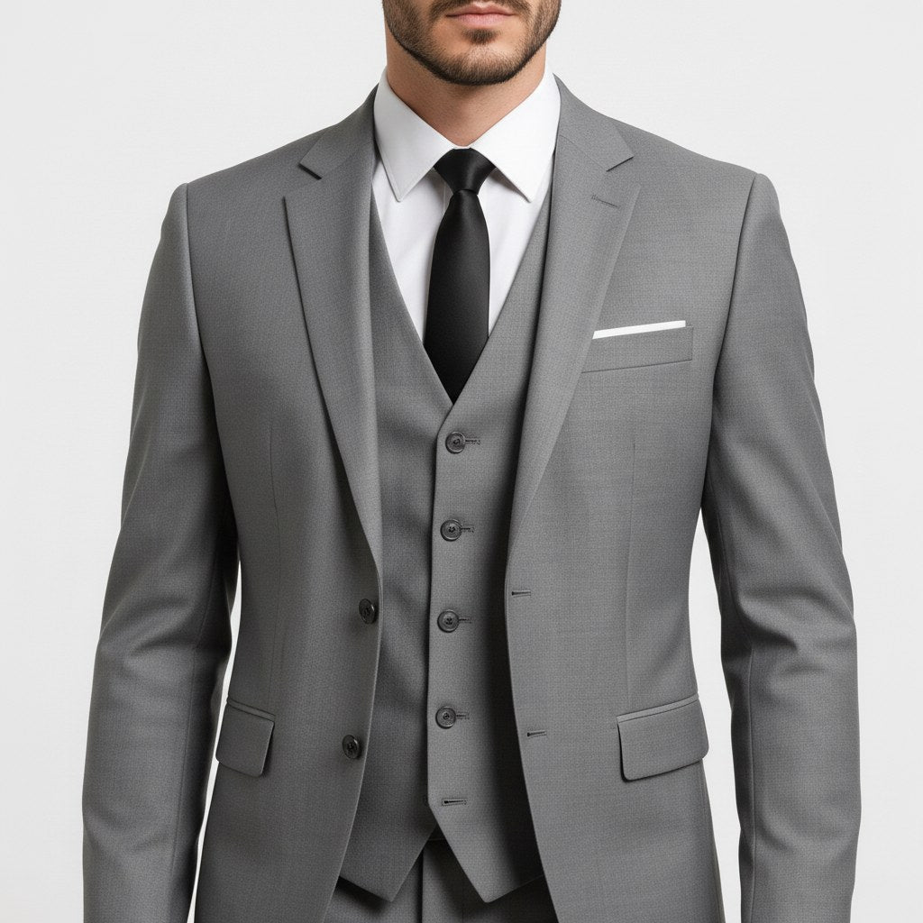 Charles | Men's Three-Piece Suit with Vest, Formal Suit | The Dress Cellar