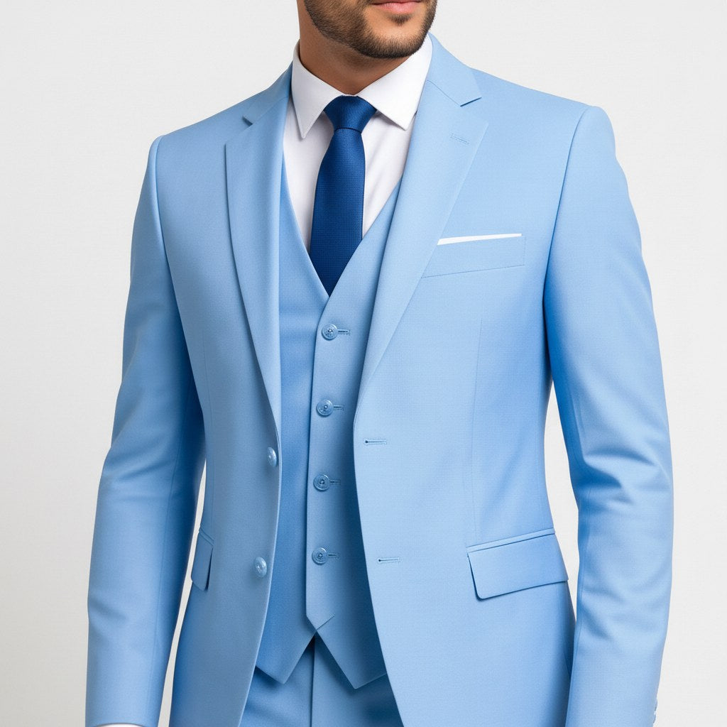 Charles | Men's Three-Piece Suit with Vest, Formal Suit | The Dress Cellar